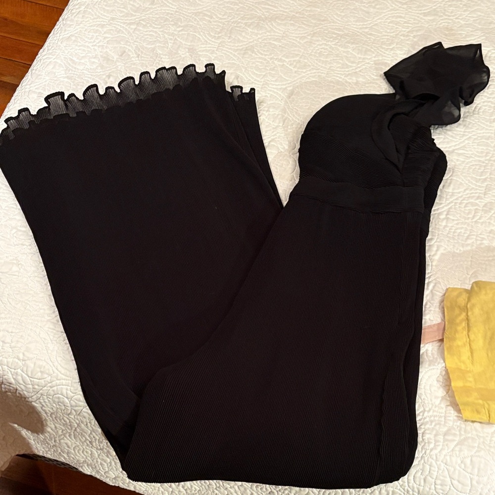 Astr Black Strapless jumpsuit